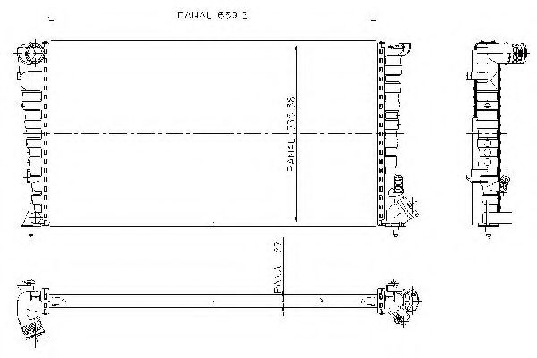 ORDONEZ 1020638809 Радиатор, охлаждение двигателя 