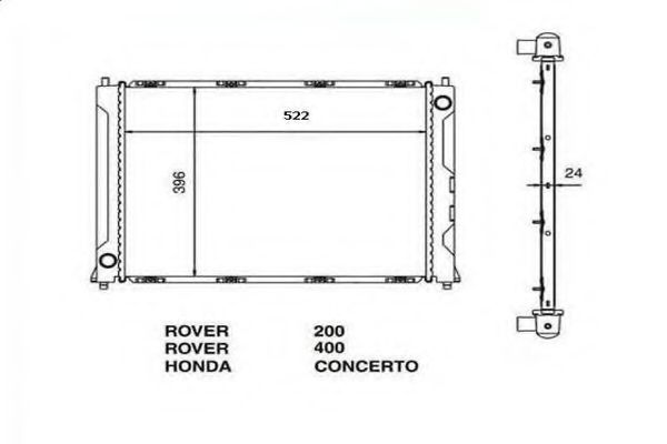 ORDONEZ 2060216 Радиатор охлаждения двигателя ORDONEZ для ROVER