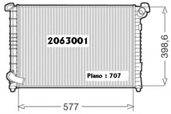 ORDONEZ 2063001 Радиатор охлаждения двигателя ORDONEZ 