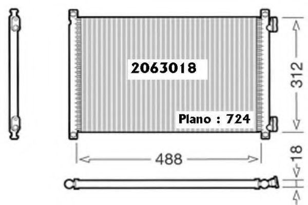 ORDONEZ 2063018 Радиатор кондиционера ORDONEZ 