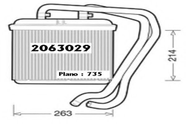ORDONEZ 2063029 Радиатор печки ORDONEZ для IVECO