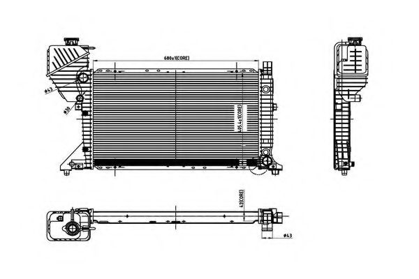 ORDONEZ 2066029 Радиатор охлаждения двигателя ORDONEZ для MERCEDES-BENZ