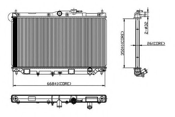 ORDONEZ 2066050 Радиатор охлаждения двигателя ORDONEZ для ROVER 600