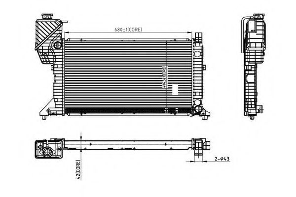 ORDONEZ 2066080 Радиатор охлаждения двигателя ORDONEZ для MERCEDES-BENZ
