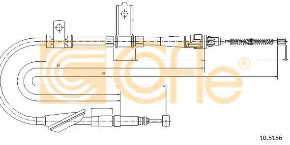 COFLE 105156 Трос ручного тормоза для LAND ROVER