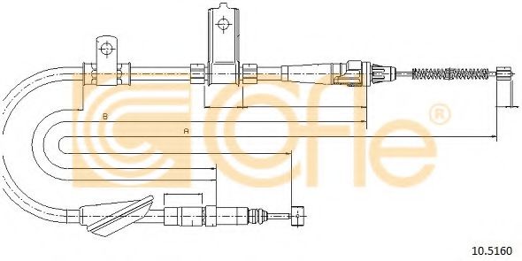COFLE 105160 Трос ручного тормоза для LAND ROVER FREELANDER