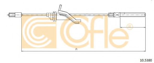 COFLE 105380 Трос ручного тормоза COFLE для FORD