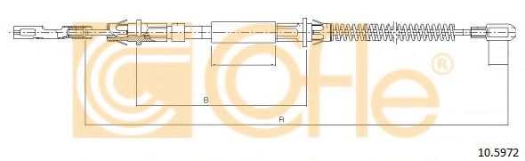 COFLE 105972 Трос ручного тормоза COFLE для CHEVROLET