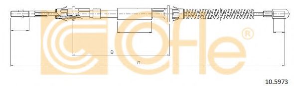 COFLE 105973 Трос ручного тормоза COFLE для CHEVROLET