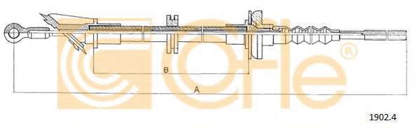 COFLE 19024 Трос, управление сцеплением 