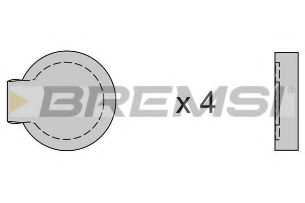 BREMSI BP2122 Тормозные колодки BREMSI для CITROEN