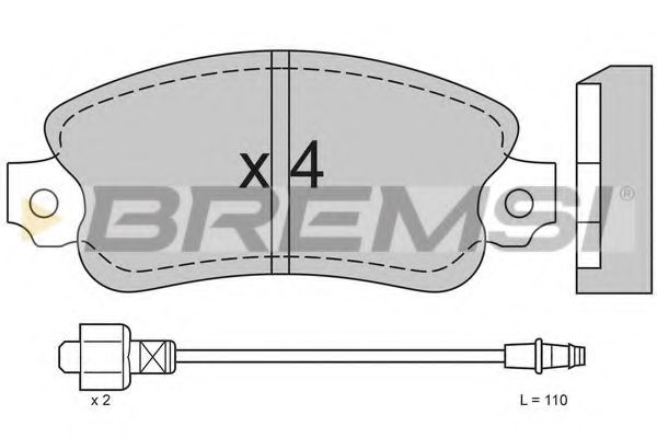 BREMSI BP2127 Тормозные колодки BREMSI для RENAULT