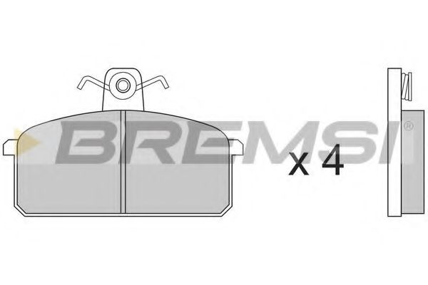BREMSI BP2151 Тормозные колодки BREMSI для SEAT