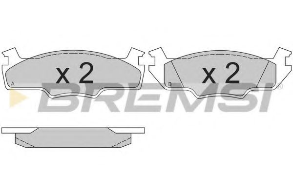 BREMSI BP2166 Тормозные колодки BREMSI для SEAT