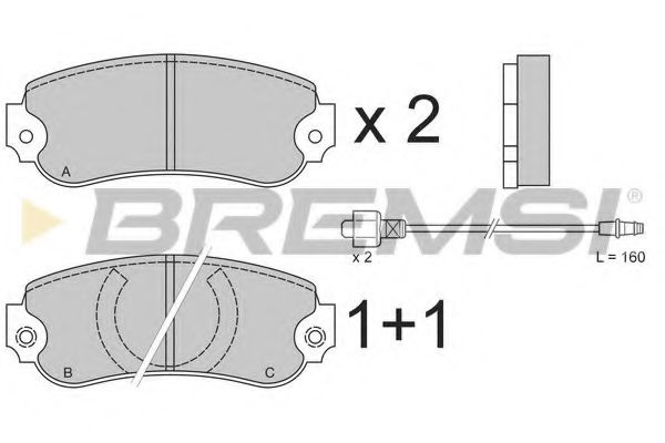 BREMSI BP2175 Тормозные колодки BREMSI 