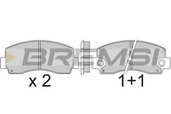 BREMSI BP2215 Тормозные колодки BREMSI 