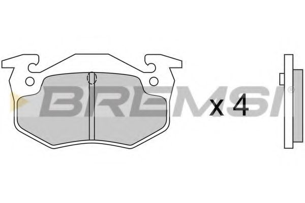 BREMSI BP2217 Тормозные колодки BREMSI для RENAULT