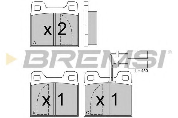 BREMSI BP2225 Тормозные колодки BREMSI для ALFA ROMEO
