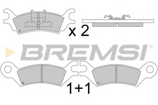 BREMSI BP2251 Тормозные колодки BREMSI 