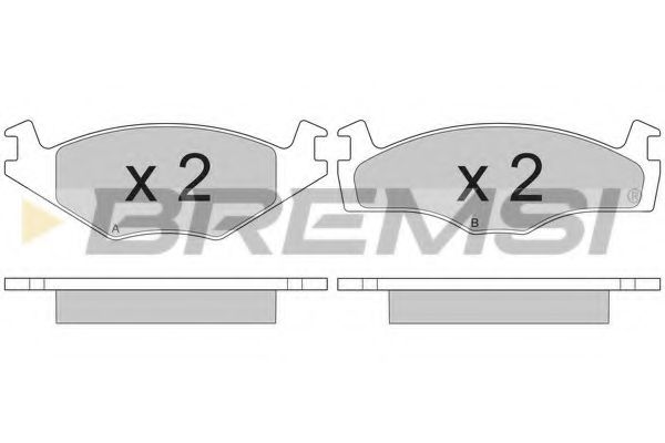 BREMSI BP2261 Тормозные колодки BREMSI для SEAT
