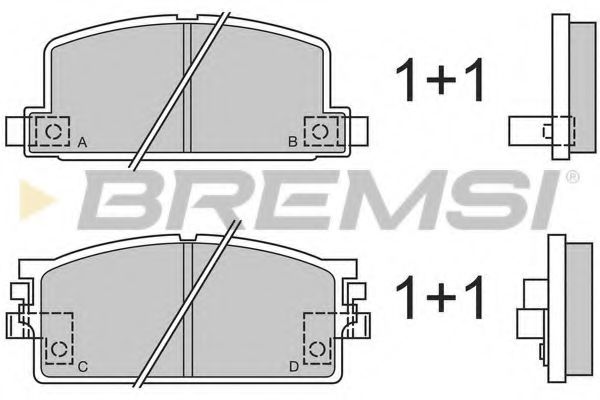 BREMSI BP2294 Тормозные колодки BREMSI для ISUZU