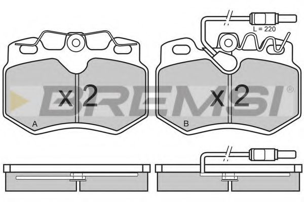 BREMSI BP2311 Тормозные колодки BREMSI для PEUGEOT