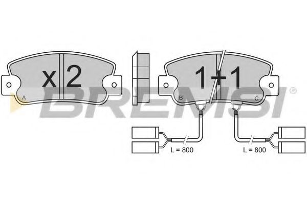 BREMSI BP2336 Тормозные колодки BREMSI 