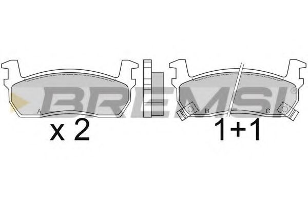 BREMSI BP2348 Тормозные колодки BREMSI 