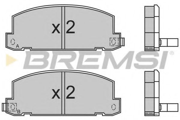 BREMSI BP2400 Тормозные колодки BREMSI для ISUZU