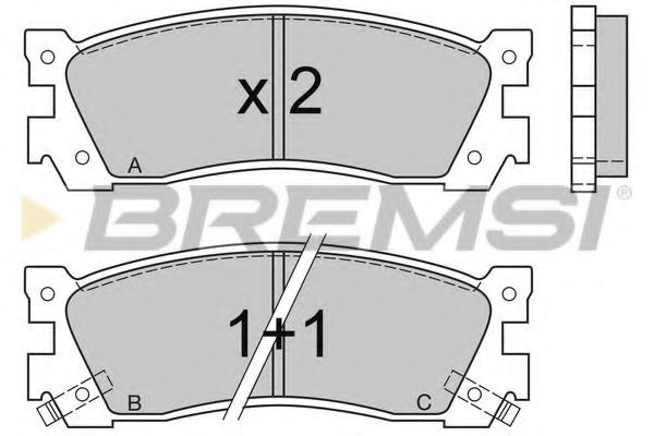 BREMSI BP2422 Тормозные колодки BREMSI для MAZDA