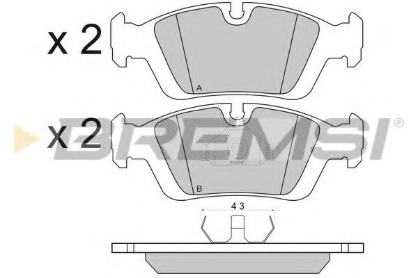 BREMSI BP2432 Тормозные колодки BREMSI для BMW