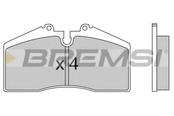 BREMSI BP2449 Тормозные колодки для PORSCHE 968