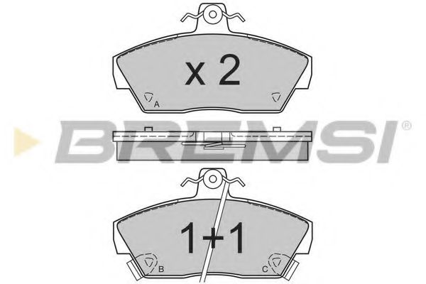 BREMSI BP2484 Тормозные колодки BREMSI для HONDA