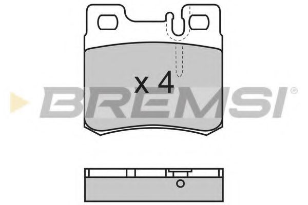 BREMSI BP2495 Тормозные колодки BREMSI для MERCEDES-BENZ