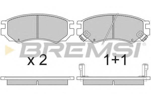 BREMSI BP2512 Тормозные колодки BREMSI 