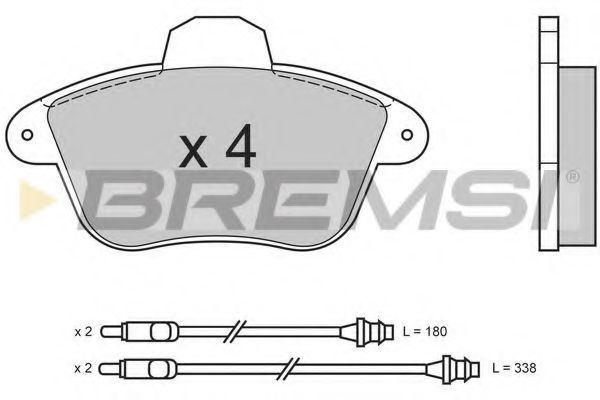 BREMSI BP2522 Тормозные колодки BREMSI для PEUGEOT