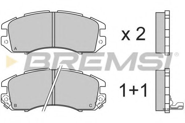 BREMSI BP2535 Тормозные колодки BREMSI для SUBARU