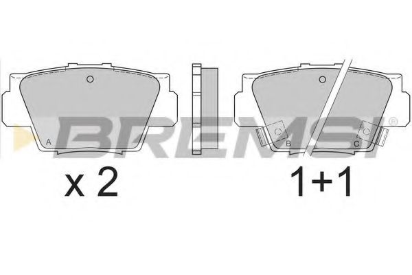 BREMSI BP2545 Тормозные колодки для ACURA