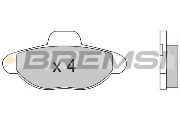BREMSI BP2552 Тормозные колодки BREMSI для FIAT
