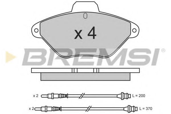 BREMSI BP2564 Тормозные колодки BREMSI для CITROEN