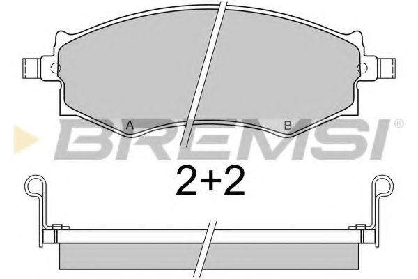 BREMSI BP2572 Тормозные колодки для SSANGYONG
