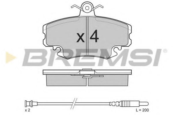 BREMSI BP2590 Тормозные колодки BREMSI для LADA