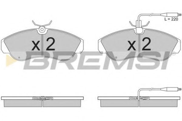 BREMSI BP2615 Тормозные колодки BREMSI для FIAT
