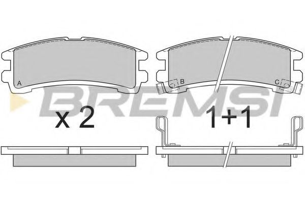 BREMSI BP2619 Тормозные колодки BREMSI для NISSAN