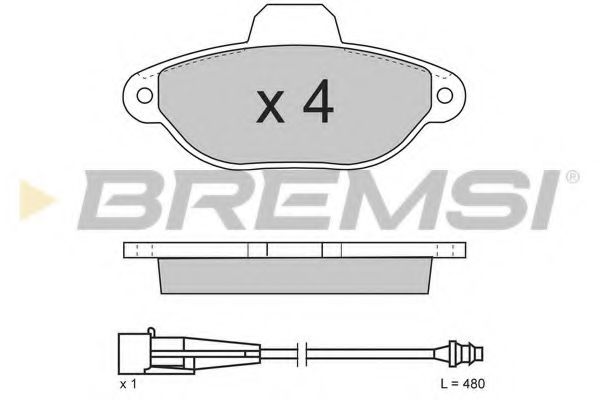 BREMSI BP2626 Тормозные колодки для FIAT CINQUECENTO