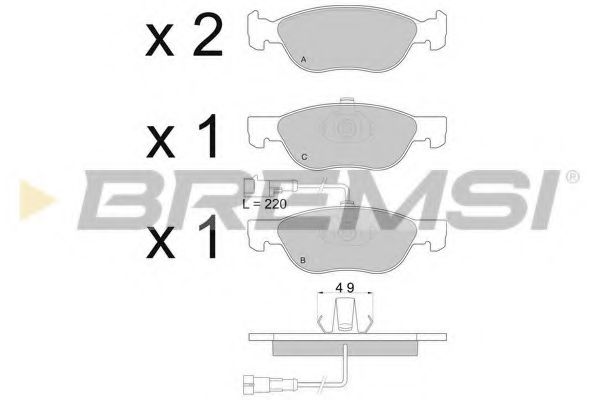 BREMSI BP2666 Тормозные колодки BREMSI для FIAT