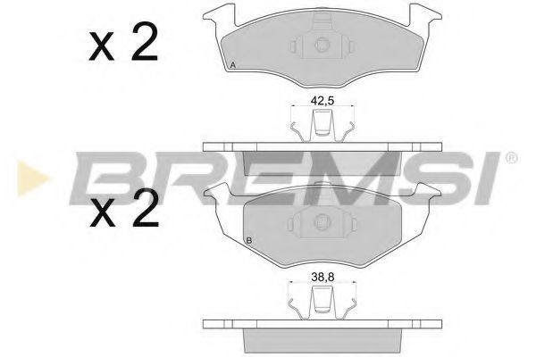 BREMSI BP2672 Тормозные колодки BREMSI для SEAT