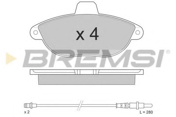 BREMSI BP2678 Тормозные колодки BREMSI для PEUGEOT