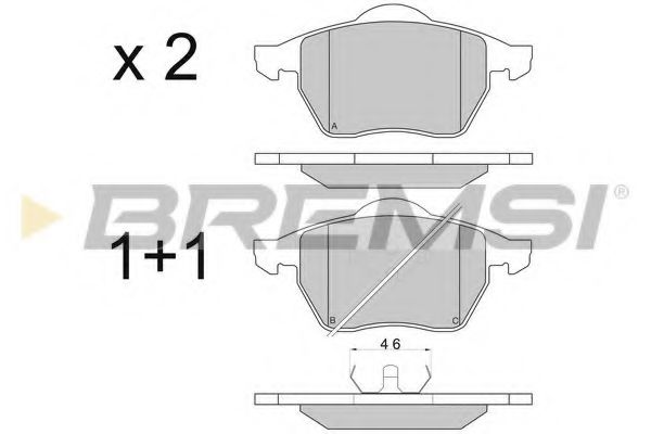 BREMSI BP2679 Тормозные колодки BREMSI для SEAT