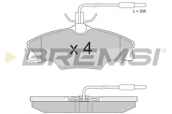 BREMSI BP2686 Тормозные колодки BREMSI для PEUGEOT